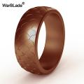 【Aesth Diary Store】WBL 2019New Men Fish Scale Pattern Silicone Rings 8.7mm Food Grade FDA Silicone Finger Ring Hypoallergenic Flexible Rubber Bands. 