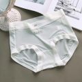 Air thin mid-waist ice silk seamless underwear women's new comfortable breathable pure desire style girl briefs. 