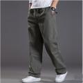 Mens casual Cargo Cotton pants men pocket loose Straight Pants Elastic Work Trousers Fit Joggers Male Super Large Size. 