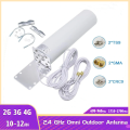 12dBi 2G 3G 4G LTE Omni Antenna 4G Antenna CRC9 SMA TS9 2.4Ghz Exterior Ceilling 5m Cable 698-2700MHz Indoor Outdoor Antenna.
