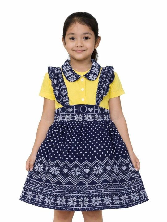 Premium%201%20Piece%202%20Years%20to%2012%20Years%20Baby%20Girls%20Frock%20Dress%20Clothes%20Suits%20Princess%20Christmas%20Kids%20Girls%20Outfits%20Fall%20Winter%20T-Shirt%20Overalls%20Strap%20Plaid%20Dress%20Girls%20Set%20-%20Image%202