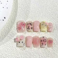 10pcs Kitten Head Hello Kitty Diy Resin Nails Accessories Pink Bow Kt Cat Cartoon Nail Art Sticker Tools Yao Store. 