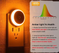 Smart Auto On/Off Sensor Nightlight Round EU Plug in Wall Night Lamp Bathroom Home Kitchen Hallway Staireway Bedroom Nightlight.
