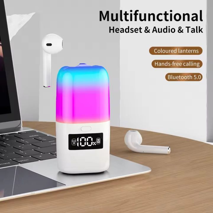 TF23%20Pro%202%20in%201%20TWS%20Earphones%20Bluetooth%20Speaker%20Colorful%20RGB%20LED%20Light%20Earphone%20Noise%20Cancelling%20Headphones%20True%20Wireless%20Earbuds%20-%20Image%202
