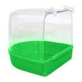 Pet Bird Parrot Transparent Bathing Tub Bathtub Shower Box Hanging Cage Decor. 
