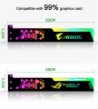 Coolmoon RGB LED Light Graphics Card Brket 25cm/28cm 5V Small 4PIN GPU Suprt VGA Holder for Computer Chassis PC -ROG28CM w Music. 