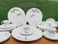 32 Pcs Dinner Set Protik .With 6x Dinner Plate, 6x Breakfast Plate, 6x Cup, 6x Saucer, 6x Sweet Bowl, 1x Curry Bowl, 1x Rice Dish.. 