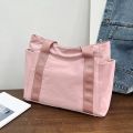 Large Capacity Nylon Tote Bags for Work Commuting Carrying Bag College Style Student Outfit Book Shoulder Bag. 