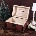 Props Box Retro Wooden Savings  Rectangle Chinese Style Money  with Password Lock Metal Handle Password Lock Money Box Secret Room Escape. 