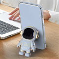 Soft Case Xiaomi Redmi Note 13 4G 5G Silicone Case Folding Stand Astronaut Plating Luxury Mobile Phone. 
