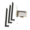 PCIE X1 Network Card 1750Mbps High Speed PCIE WiFi Card Adapter with 3 Antennas for Win 7 for Win 8 for Win10 for OS. 