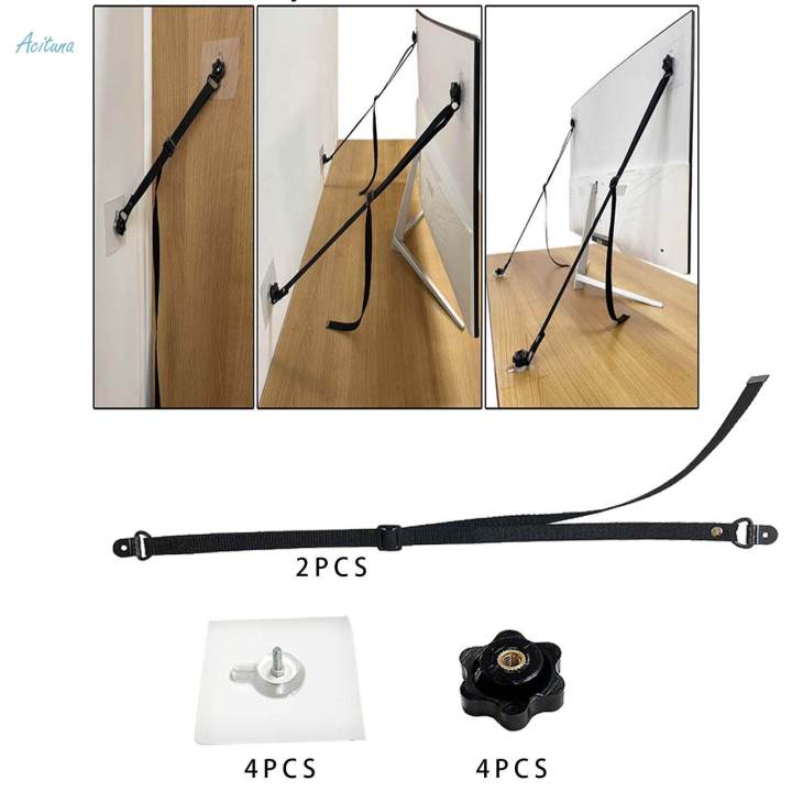 2 Pieces TV Safety Straps Strap for Shelves Bookshelf Cabinets