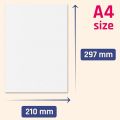 Premify 50Pcs Blank White Cards, 300GSM 50 Sheets A4 Size Cardstock Premium Thick Paper Printer Arts Craft Card. 