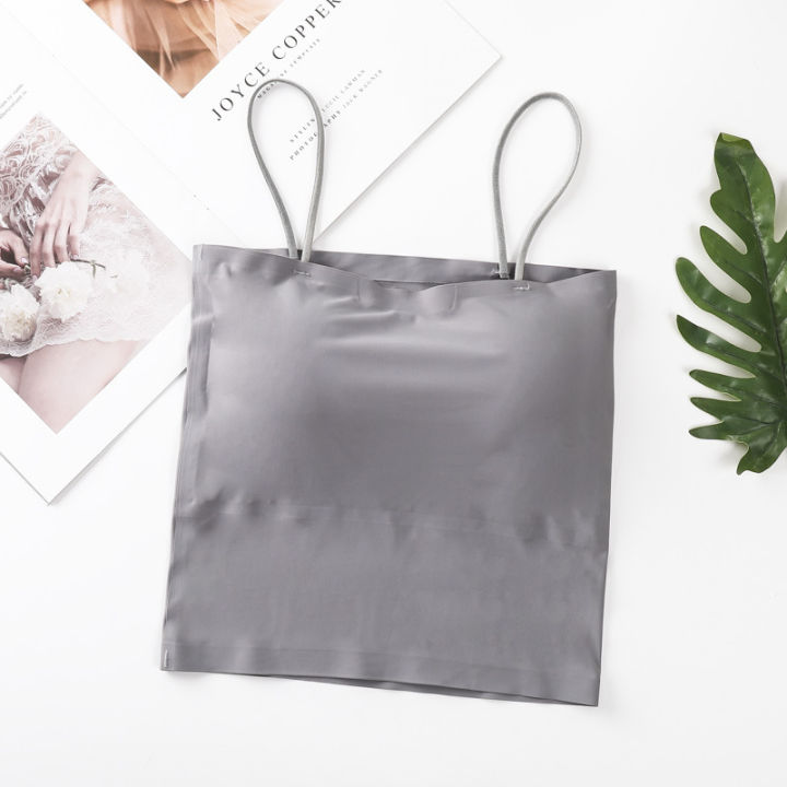 Tube%20Top%20Girl's%20Underwear%20Beauty%20Back%20Summer%20Ice%20Silk%20Breathable%20Wrapped%20Chest%20Anti-Wardrobe%20Malfunction%20Base%20Pure%20Color%20Seamless%20Sling%20-%20Image%208
