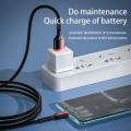 CASIFY CU04 6A 66W 3 in 1 Fast Charging Cable Micro USB Cable Type C Cable Lightning Cable Fast Charging Silicone Soft Data Cable.
