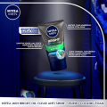 NIVEA MEN Face Wash Bright 8H Oil Clear 100ml (Indonesia-Imported). 