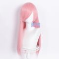 Women Long Bangs 60cm Universal Long Straight Multicolor Modeling Practice Hand Heat Resistant Synthetic Hair Cosplay Wigs.