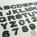 1Pcs 45mm black Metal DIY 3D Alphabet Letter Car Auto Motor Bike Sticker Decal Emblem Badge Car Stickers. 