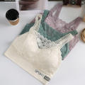 Women's Lace Bra Shockproof Wrapped Chest Breathable Lace Sports Underwear Shockproof Comfortable Sports Vest for  Apparel Feminine Fashion Daily Comfort Workout Gear Undergarment Confidence. 