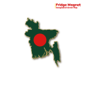 Fridge Magnet Acrylic Bangladesh Green Map.