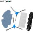 5pcs BlitzWolf Vacuum Cleaner Replacements for BW-VC2 Robot Vacuum Cleaner Main Brush*1 Side Brushes*2 HEPA Filter*1 Rag*1.