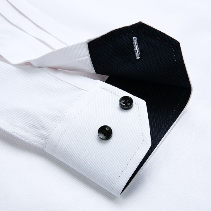 Men's%20Semi-formal%20Color%20Matching%20Long%20Sleeve%20Dress%20Shirt%20Comfy%20Regular%20Fit%20Button%20Up%20Classic%20Shirts%20For%20Business%20Activities%20-%20Image%203