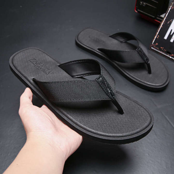 Herringbone slippers summer 2024, new fashion for wear, trendy Korean version, personalized outdoor anti slip men's beach sandals