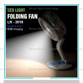 Multifunction Rechargeable Table fan Wall mount AC/DC Fan with LED Light. 