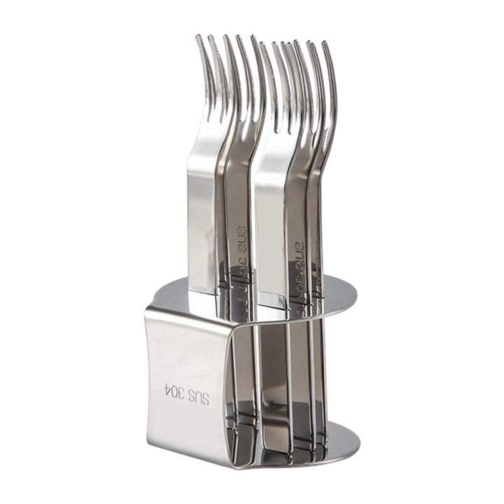 Creative%20Stainless%20Steel%20Fruit%20Fork%20Set%20with%20Stand%20Modern%20Cake%20Fork%20Three%20Toothed%20Portable%20Dessert%20Fork%20Cake%20-%20Image%203