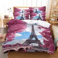 Eiffel Tower Bedding Duvet Cover Set 3d Digital Printing Bed Linen Fashion Design Comforter Cover Bedding Sets Bed Set. 
