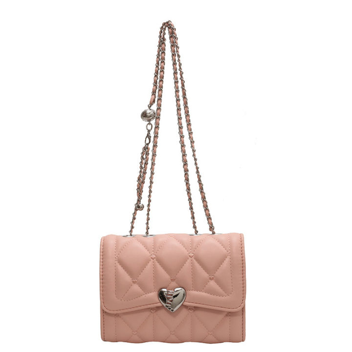 Bag%20new%20women's%20bag%20solid%20color%20fragrance%20wind%20rhombic%20chain%20armpit%20small%20square%20bag%202023%20Korean%20version%20heart%20clasp%20single%20shoulder%20diagonal%20bag%20-%20Image%205