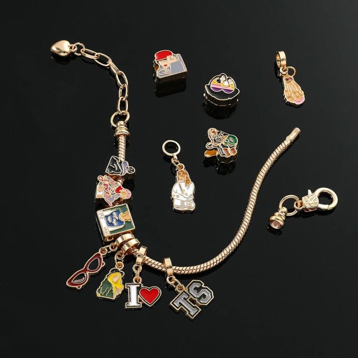 Taylor%20the%20Swift%20Charm%20Bracelet%20Lover%20Speak%20Now%20Midnight%20Reputation%20Music%20Album%20Pendants%20Dangle%20Bangle%20Jewelry%20Gifts%20for%20Fans%20-%20Image%203