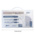 Architect Set,Professional Geometry Set,18, and Protractor Set,Drafting Tool,Drawing Stencil Interior Design Tool 96BA MuXiaRe.