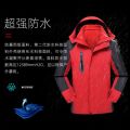 Autumn and Winter Outdoor Jacket Three in One Two-Piece Set plus Size Jacket Men's Windproof Waterproof Detachable Hooded Cotton-Padded Coat. 