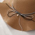 Bucket Hat Panama Fashion Straw Hat Women's Summer Hats Shade Sun Protection Outdoor Beach Vacation Hat Beach Cap Casual.
