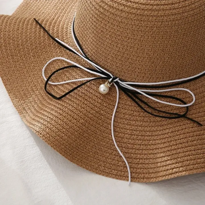 Bucket%20Hat%20Panama%20Fashion%20Straw%20Hat%20Women's%20Summer%20Hats%20Shade%20Sun%20Protection%20Outdoor%20Beach%20Vacation%20Hat%20Beach%20Cap%20Casual%20-%20Image%204