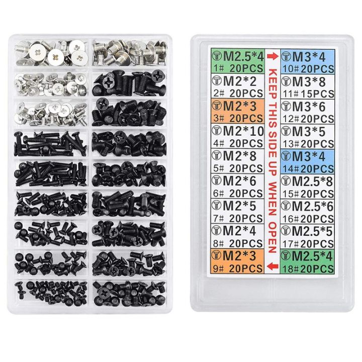 355Pcs%20PC%20Screws%20Assorted%20Set%20M2%20M3%20M2.5%20Computer%20Screws%20HDD%20M.2%20SSD%20Screws%20for%20Universal%20Laptop%20PC%20Computer%20Repair%20-%20Image%202