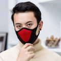 Men's Breathable Face Mask Black Mesh Cloth Mouth Cover Adult Washable Reusable 3D Protection Face Mask Party Decoration. 