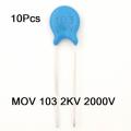 10Pcs- MOV 103 2KV 2000V Metal Oxide Varistor 10000pF 10nF ZOV Metal Oxide Veristor 2KV 2 Pin Leads. 