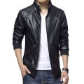 Black PU Leather Jacket For Men. 