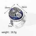 The Vampire Diaries Ring A-Z 26 Letters Anillos Salvatore Damon Reborn Daylight Ring Aneis Stefan Family Crest Vintage Ring. 