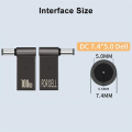 USB C to 7.4mm Laptop Charging Adapter Female Type C to Male DC 7.4 X 5.0mm Barrel Jack Plug Converter 100W PD Charger.