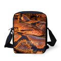 3D Snake Printing Small Messenger Bags For Boys Girls Single Crossbody Bag For Man Woman Portable Travel Casual Mini Bags. 