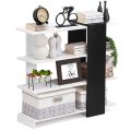 ABOUT SPACE  4 Tier Multi Utility Shelf Rack for Storage -Shelving Rack for Home Office Foyer Table Display, Plant Stand (Black & White ) Multipurpose Use your Home & Office Design by Nahid Furniture 30x36". 