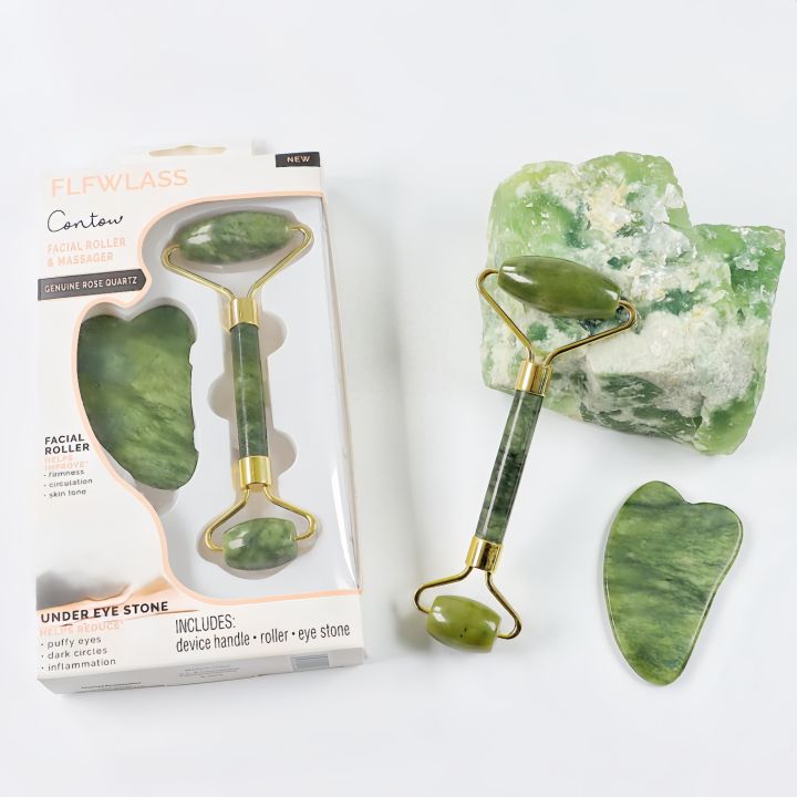 2Pcs/set%20Green%20Natural%20Stone%20Jade%20Massage%20Spa%20Roller%20+%20Gua%20Sha%20Board%20Scrapers%20Plate%20for%20Face%20Body%20Anti-aging%20Facial%20Massage%20Jade%20Roller%20Set%20Skin%20Care%20Tools%20-%20Image%202
