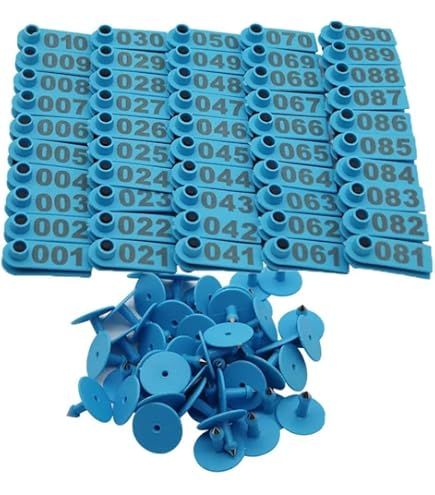 Buy Ying 001‑100 Number Plastic Tag Livestock Animal Ear for Marking Cattle Cows Farm Accessories