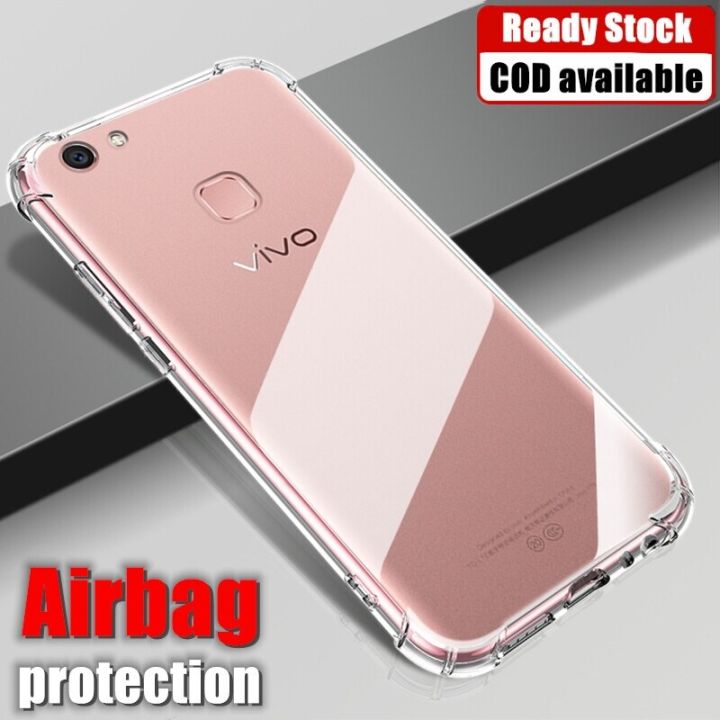 lthmy for Vivo V7 5.7 inch 1718 Soft Gel Jelly Case Transparent Full Protective Anti-Scratch Resistant Back Cover Skin