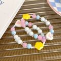Sweet and Colorful Beaded Bracelet with Heart and Star Charms, Cute Gift for Girls Who Love Candy Colors Perfect Accessory.