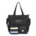 High value multi-pocket shoulder bag junior high school students high school students contrast school bag cute large capacity tote bag female wholesale. 