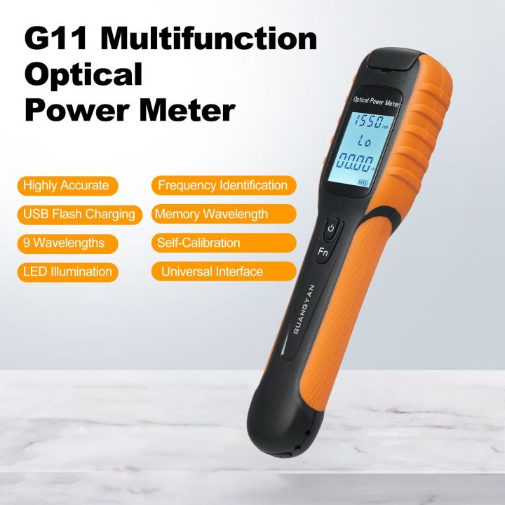 G11 Optical Power Meter High Precision Rechargeable Fiber Optic Power Meter with Flashlight OPM